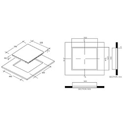 Avis Table de cuisson vitrocéramique 60cm 3 feux 5500w noir - ch63ct - CANDY