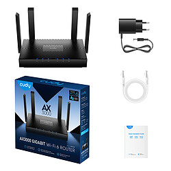 Avis Cudy WR3000 Routeur Intelligent WiFi 6 AX3000 Dual Band - 1x Port Wan 1000/100/10 Mbps et 3x Ports Lan 1000/100/10 Mbps - 4 Antennes Externes