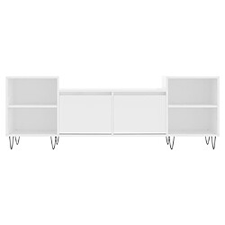 Acheter vidaXL Meuble TV Blanc 160x35x55 cm Bois d'ingénierie