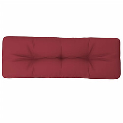 vidaXL Coussin de palette rouge bordeaux 120x40x12 cm tissu