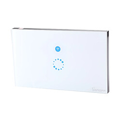 Wewoo Prise Connectée Touch 120mm 1 Gang 1 Voie Verre Trempé Panneau Interrupteur Mural Smart Home Light Touch avec Alexa et Google Home, AC 90V-250V 400W 2A