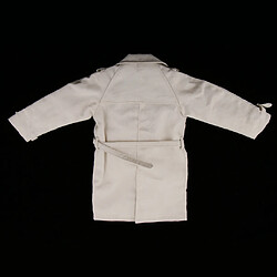 Acheter 1/6 trench coat windcoat outerwear veste longue pour 12 '' figure mâle blanc