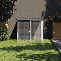 vidaXL Poulailler avec toit anthracite 103x98x90 cm acier galvanisé