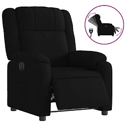 vidaXL Fauteuil inclinable électrique Noir Tissu