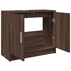 Acheter vidaXL Armoire d'évier chêne marron 63x29x55 cm bois d'ingénierie