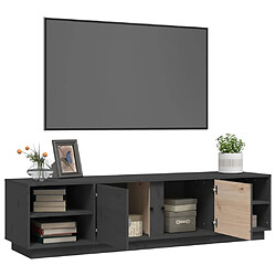 Acheter vidaXL Meuble TV Gris 156x40x40 cm Bois de pin massif