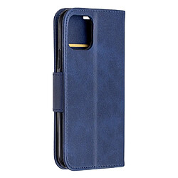 Avis Wewoo Coque Étui en cuir PU avec une texture horizontale de mouton rétro pour iPhone 11 Pro support et emplacements cartes et portefeuille et lanière bleu