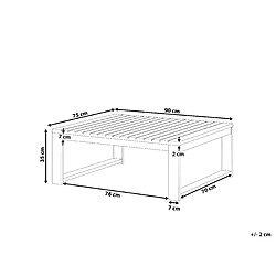 Avis Beliani Table de jardin 90 x 75 cm Rouge foncé TIMOR