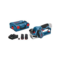 Rabot sansfil Bosch GHO 12 V 20 12 V 2 batteries 2 Ah chargeur GAL 12 V 40 coffret LBOXX