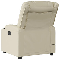 Avis vidaXL Fauteuil inclinable de massage Crème Similicuir