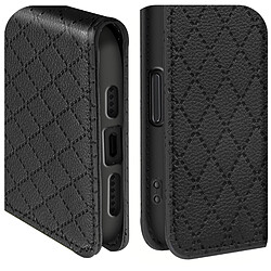 Avizar Étui Folio pour iPhone 16 Plus Losange Porte cartes Support Vidéo Noir pas cher