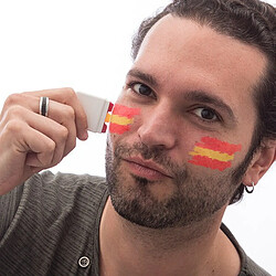 Totalcadeau Peinture Drapeau Espagnol pour Visage - Maquillage dégusiement supporteur Espagne pas cher