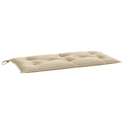 vidaXL Coussin de banc de jardin beige 100x50x7 cm tissu oxford