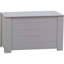 Pinus Coffre de rangement en pin 77 x 40 x 50 cm gris.