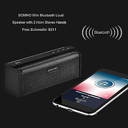 Universal Somho Mini Bluetooth haut-parleur fort avec 2 cornes Hands Hands Free Subwoofer S311