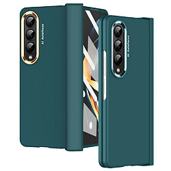 Coque en TPU anti-chute avec deux cercles de lentilles de placage pour votre Samsung Galaxy Z Fold4 5G - vert