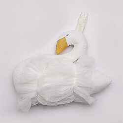 Universal 30cm sommeil bébé avec poupée cygne couronne chambre enfant décoration jouet cadeau anniversaire enfant (blanc)