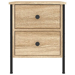 Maison Chic Table de chevet,Table de Nuit,Meuble de Rangement chêne sonoma 40x42x50 cm bois d'ingénierie pas cher