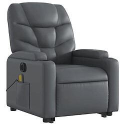 Avis vidaXL Fauteuil inclinable de massage électrique gris similicuir