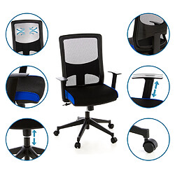 Avis Siège de bureau / Fauteuil de direction LAVITA, tissu maille noir / bleu hjh OFFICE