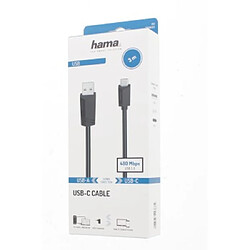 HAMA Câble USB-C, mâle USB-A - mâle USB-C, USB 2.0, 480 Mbit/s, 3,00 m