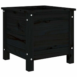 Maison Chic Jardinière,Bac à fleurs - pot de fleur noir 40x40x39 cm bois massif de pin -GKD58515