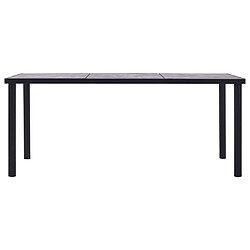 Maison Chic Table de salle à manger,Table à dîner Noir et gris béton 200x100x75 cm MDF -GKD28094