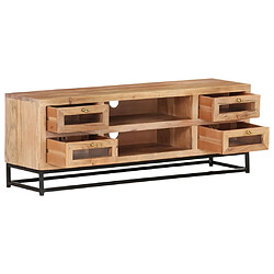 Avis Maison Chic Meuble TV scandinave - Banc TV pour salon 110x30x40 cm Bois d'acacia massif -MN87410