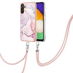 Coque en TPU antichoc, IML IMD, marbre électroplaqué Or rose 005 pour votre Samsung Galaxy A13 5G