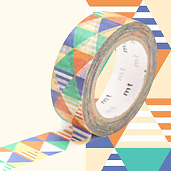 Masking tape losanges bleu, vert, orange - 1,5 cm x 7 m