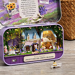 Acheter DIY Kit Dollhouse Miniature avec des Meubles 3D En Bois Miniature Maison Miniature Poupées Maison Romantique Château Bâtiment Puzzles Jouet