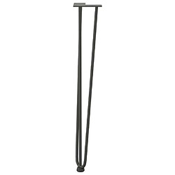 Acheter vidaXL Pieds de table en forme d'épingle à cheveux 4 pcs anthracite