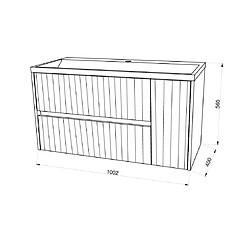 Avis Kiamami Valentina MEUBLE DE SALLE DE BAIN SUSPENDU 100CM CHÊNE DORÉ SANS MIROIR | CORTINA