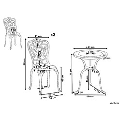 Avis Beliani Ensemble pour bistro TRIORA/DASCIO Métal Blanc cassé Blanc