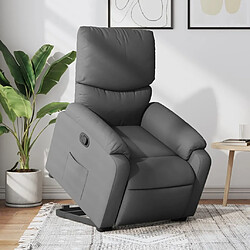 Maison Chic Fauteuil Relax pour salon, Fauteuil inclinable Gris foncé Tissu -GKD69552