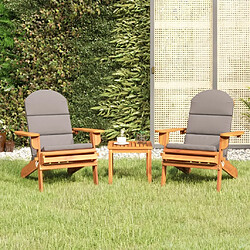 Maison Chic Ensemble de salon de jardin Adirondack 3 pcs | Ensemble de Table et chaises | Mobilier d'Extérieur bois acacia solide -GKD13177