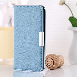 Wewoo Housse Coque Etui à rabat horizontal en cuir texturé avec texture pour litchi iPhone XR porte-cartes et fentes cartes bleu