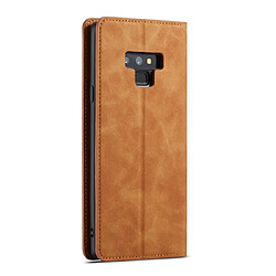 Avis Wewoo Housse Coque Pour Galaxy Note9 Forwenw Dream Series Oil Edge Fort Magnetism Étui en cuir à rabat horizontal avec support et fentes cartes et portefeuille et cadre photo marron