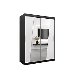 Abiks Meble Armoire Rhomb à portes coulissantes 200/150/62 2 portes (noir/blanc)