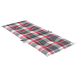 Acheter vidaXL Coussins de chaise jardin dossier haut lot de 4 carreaux rouges