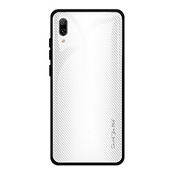 Wewoo Coque Pour Huawei Enjoy 9 Plus / Y9 2019 étui de protection en verre dégradé de texture blanc