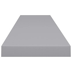 Maison Chic Lot de 2 Étagères murales,Étagère Rangement flottate gris 120x23,5x3,8 cm MDF -MN56398 pas cher