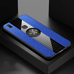 Wewoo Coque Souple Pour Vivo Y75 / V7 XINLI étui de protection en TPU antichoc Texture avec support de bague Bleu