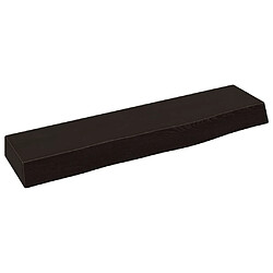 vidaXL Étagère murale marron foncé 40x10x4 cm bois chêne massif traité