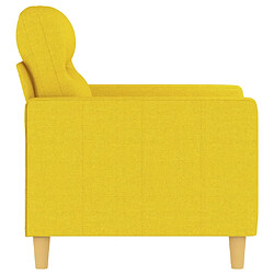 Acheter Maison Chic Fauteuil relax,Chaise pour salon Jaune clair 60 cm Tissu -MN62918