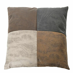 Paris Prix Coussin Déco Patchwork 40x40cm Marron & Beige