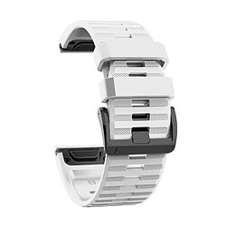 Bracelet de montre en silicone pour Garmin Fenix6X / Fenix5X / FeniX3 HR / D2 / Descent MK1 Blanc