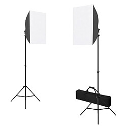 vidaXL Kit de studio photo boîtes à lumière toile de fond réflecteur