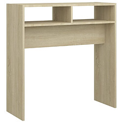 Maison Chic Table console | Meuble d'entrée | Table d'appoint Chêne sonoma 78x30x80 cm Aggloméré -GKD43582