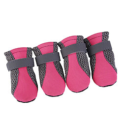 Acheter s / m / l chaussures de chien de compagnie antidérapantes, chaussons de bottes de chiot, animaux familiers protecteur de patte rose m